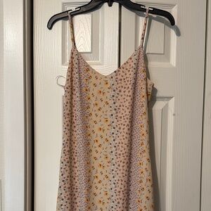 Sadie & Sage Floral Midi Dress - Cream and Pink